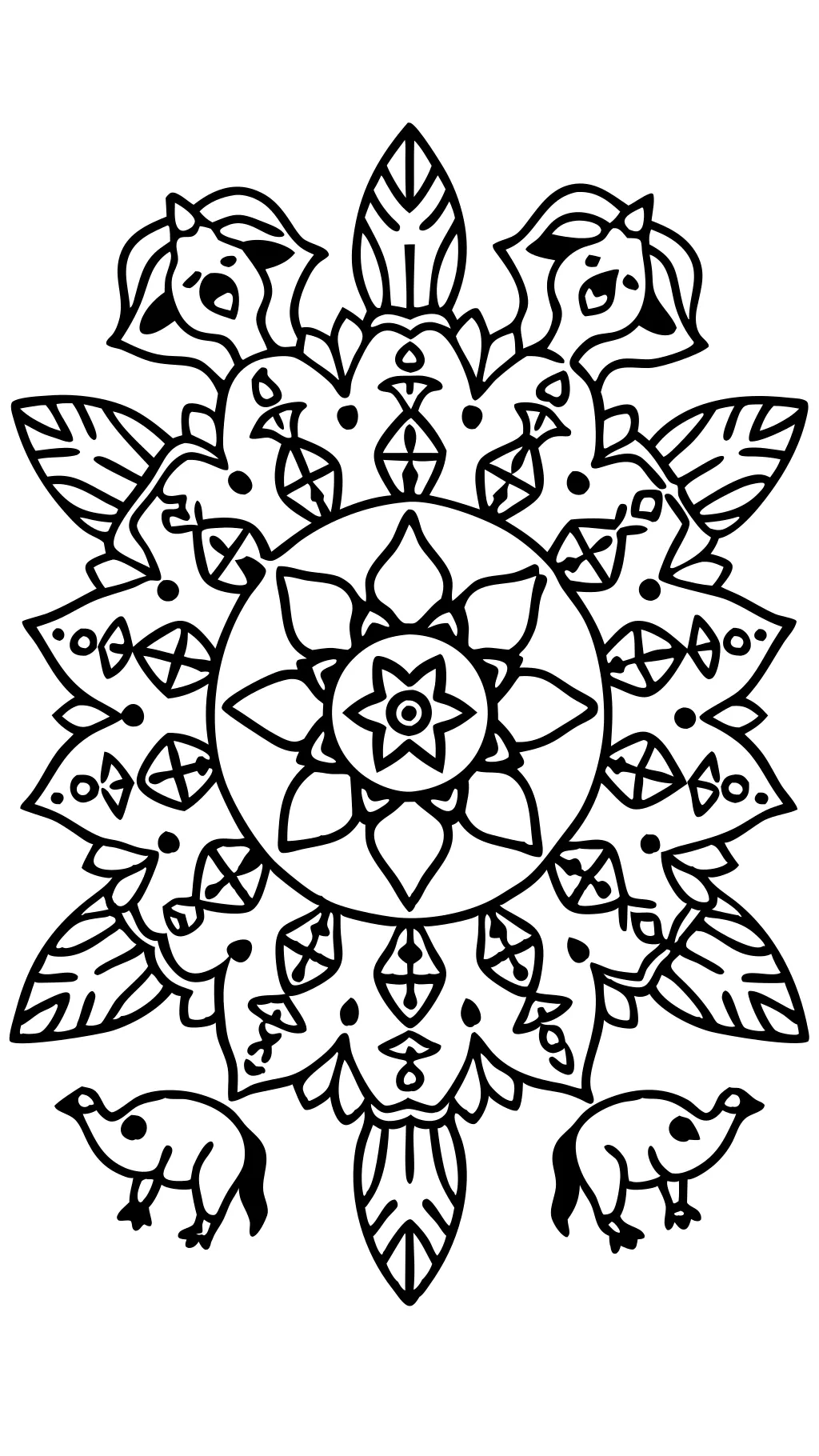 coloriages de mandala animal